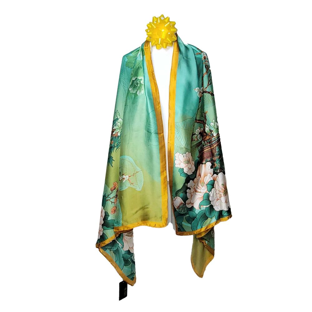 NWT Long Soft Scarf 35"x70" Rectangle Silk Feeling 100% Shawl Wrap 02281 - Picture 5 of 6
